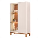 Ver imagem 3 de Cristaleira 1 Porta Iluminação Interna Led Jace Bege Caemmun