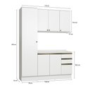 Ver imagem 3 de Armário de Cozinha Compacta 100% Mdf 170cm Branco Celeste Kappesberg