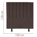 Ver imagem 3 de Cabeceira Cama Box Solteiro Queem Estofada Carla 100cm Suede:marrom