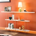 Ver imagem 3 de Aparador de Sala com Prateleiras Pé Metal Wonka H01 Off White - Mpozenato