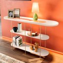 Ver imagem 7 de Aparador de Sala com Prateleiras Pé Metal Wonka H01 Off White - Mpozenato