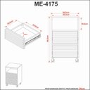 Ver imagem 2 de Gaveteiro com Rodízios e 2 Gavetas Ripado 38,5cm Me4175 Tecnomobili 2023 Móvel na Caixa Branco