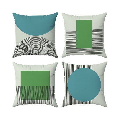 Kit Capas Almofadas Decorativas Geométrica 45x45 - ID Decor