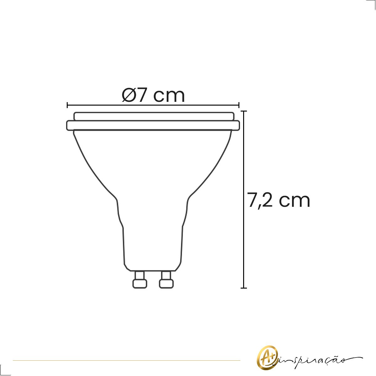 Lâmpada Led Ar70 Base Gu10 4.8w 2700k Dimerizável Irc 95 127v - 4