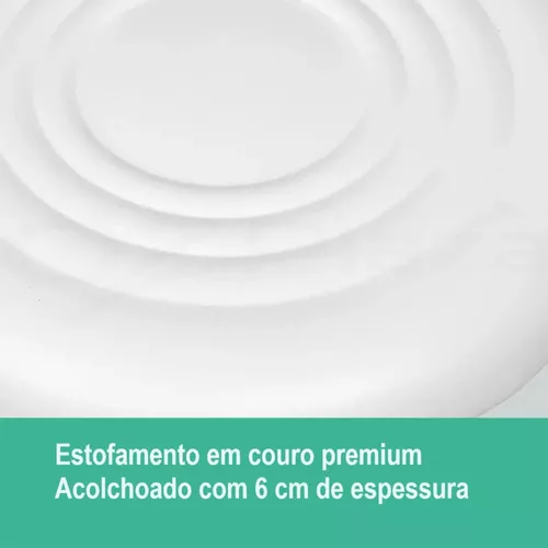 Banqueta Mocho Estetic sem Encosto com Base Giratória Cromada - Branco - 4