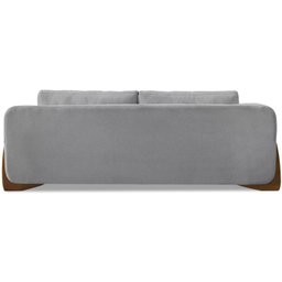 Sofa Jolie 3 Lugares 220cm Pes Boomerang Linho 214 Cinza Ezz - 6