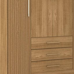 Guarda Roupa Casal Espanha 1,50m 4 Portas 3 Gavetas Cor Nature e Brisa - Vila Rica - 2