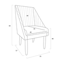 Ver imagem 3 de Cadeira Para Sala de Jantar Ana Pés palito Linho Bege - D'Classe Decor