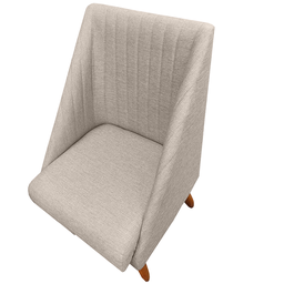 Cadeira Para Sala de Jantar Ana Pés palito Linho Bege - D'Classe Decor - 5