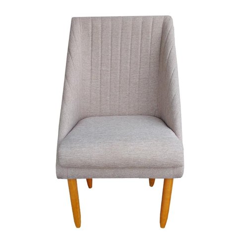 Cadeira Para Sala de Jantar Ana Pés palito Linho Bege - D'Classe Decor