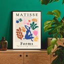 Ver imagem 1 de Quadro Decorativo Abstrato Formas De matisse 45x34cm:madeira Preta