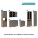 Ver imagem 2 de Cozinha Completa com Balcão Milla Uptown 17 Portas 3 Gavetas 380cm Nogal com Cinza Titânio Móveis