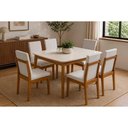 Ver imagem 1 de Mesa Jantar Condessa 160cm + 6CADEIRAS Lady Eucalipto Nesher