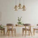 Ver imagem 2 de Pendente Bella Caju Bronze e Conhaque 21.5x29.5cm E14 40w RZ001ES