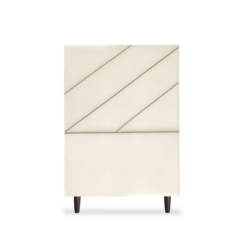 Cabeceira Estofada Queen Cristal 90cm Suede Bege