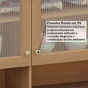 Ver imagem 7 de Armário Aéreo 100 Mdf 2 Portas Vidro Canelado com Nicho Inferior 120cm Duna Luciane Móveis