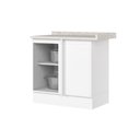 Ver imagem 3 de Balcão Canto Reto Amy 1 Porta 1 Prateleira MDF 84cm Branco Casa 812 para Cozinha