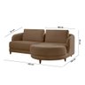 Sofá Palermo Veludo 1 Modulo 100cm Chaise 1m Meu Sofá Online B016 Veludo Marrom - 2