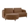 Sofá Palermo Veludo 1 Modulo 100cm Chaise 1m Meu Sofá Online B016 Veludo Marrom - 5