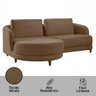 Sofá Palermo Veludo 1 Modulo 100cm Chaise 1m Meu Sofá Online B016 Veludo Marrom - 4