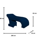 Ver imagem 6 de Maca Estofada Estética Botonê 70 Cm Sobrancelha Cilios Cor:marinho