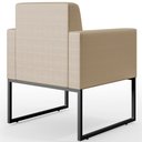 Ver mais imagens de Kit 02 Poltronas Para Sala De Estar Base Fixa De Metal Helô L02 Facto Pérola Metalizado - Lyam