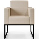 Ver imagem 6 de Kit 02 Poltronas Para Sala De Estar Base Fixa De Metal Helô L02 Facto Pérola Metalizado - Lyam