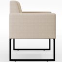 Ver imagem 7 de Kit 02 Poltronas Para Sala De Estar Base Fixa De Metal Helô L02 Facto Pérola Metalizado - Lyam