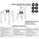 Ver imagem 4 de Conjunto Mesa Infantil 2 Cadeiras Mdf Diana Branco Azul Ofertamo