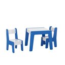 Ver imagem 1 de Conjunto Mesa Infantil 2 Cadeiras Mdf Diana Branco Azul Ofertamo