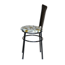 Ver imagem 2 de Conjunto 4 Cadeiras Preta para Cozinha Hawai Café com Assento Estampado:floral Orquídea