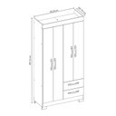 Ver imagem 5 de Guarda-roupa Solteiro Nt 6010 - Branco / Rosa - Notável