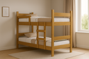 Ver imagem 1 de Beliche Solteiro Leticia Nature Resistente de Mdf Moderna que Vira Duas Cama