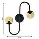 Ver imagem 2 de Arandela Retrô Senna Preta Globo Vidro Âmbar G9