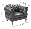 Ver imagem 5 de Poltrona Chesterfield Elisabeth Courano Preto