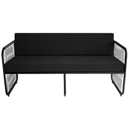 Conjunto 2 Poltronas e 1 Namoradeira para Sala de Estar Córdova em Aço Carbono e Fibra Sintética Ace - 4
