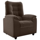 Ver imagem 2 de Poltrona Reclinável Almofadada Ripon Veludo Marrom