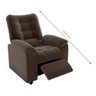 Poltrona Reclinável Almofadada Ripon Veludo Marrom - 3