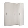 Guarda Roupa Canto Reto 4 Portas Mdf Altezza Clean Belmax:branco - 5