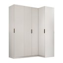Ver imagem 5 de Guarda Roupa Canto Reto 4 Portas Mdf Altezza Clean Belmax:branco
