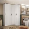 Guarda Roupa Canto Reto 4 Portas Mdf Altezza Clean Belmax:branco - 2