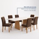 Ver mais imagens de Conjunto Sala de Jantar 6 Lugares Retangular Tampo MDF 160x80cm Mesa Lyra e Cadeiras Carol