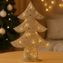 Ver imagem 2 de Árvore Aramada Champanhe Cotton 45cm Iluminada Led 15 Lâmpadas - Magizi