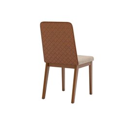 Conjunto Mesa de Jantar Olivia com Vidro e 8 Cadeiras Pietra Henn - Nature/corano Caramelo/creme - 5