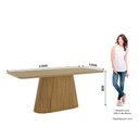 Ver imagem 3 de Conjunto Mesa de Jantar Olivia com Vidro e 8 Cadeiras Pietra Henn - Nature/corano Caramelo/creme