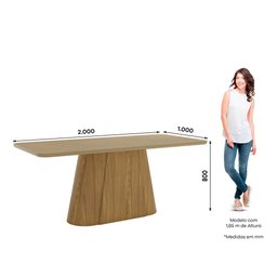 Conjunto Mesa de Jantar Olivia com Vidro e 8 Cadeiras Pietra Henn - Nature/corano Caramelo/creme - 3