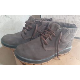 Botina Crival Tp092 Couro Nobuck com Bico de Pvc:marrom/43 - 6