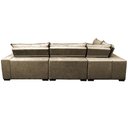 Ver imagem 4 de Sofa de Canto Retrátil e Reclinável com Molas Cama Inbox Oklahoma 3,45x2,41 ou 2,41x3,45 Castor