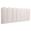 Ver imagem 1 de Cabeceira Casal Kit 7 Placas Modelo Nuvem - Suede Creme / Off White