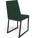 Ver imagem 7 de Cadeira para Sala de Jantar Base Aço Industrial Preto Dafne L02 Suede Verde Musgo - Lyam Decor